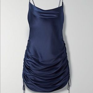 Aritzia Wilfred Only Ruched Slip Dress